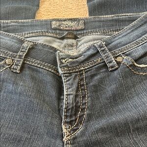 Silver Jeans Dark Indigo Bootcut with Contrast Stitching